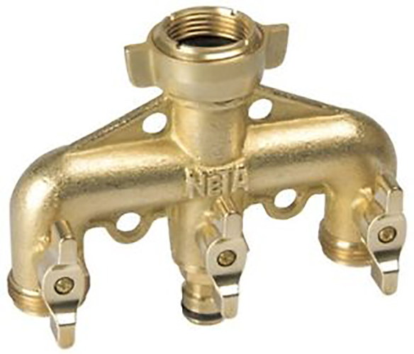 Neta Tap Adaptor Brass 3 Way